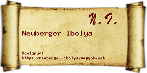 Neuberger Ibolya névjegykártya