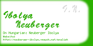 ibolya neuberger business card
